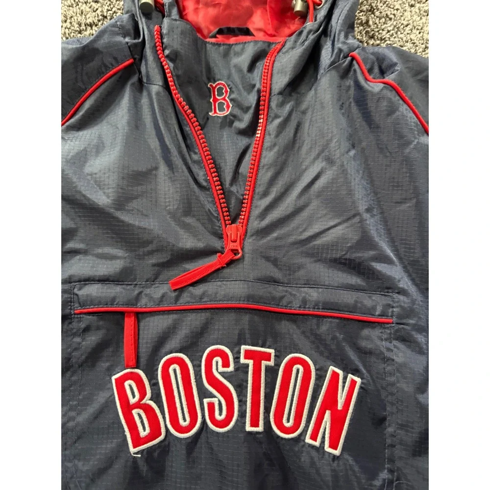 Boston Red Sox G-III Sports Carl Banks Navy Blue Windbreaker Jacket Youth Large